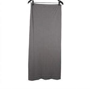 J. Jill Skirt Vintage Womens S Gray Jersey Long Straight Pull On Elastic Waist
